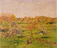 Pissarro, Camille - Morning, Flowering Apple Trees, Eragny